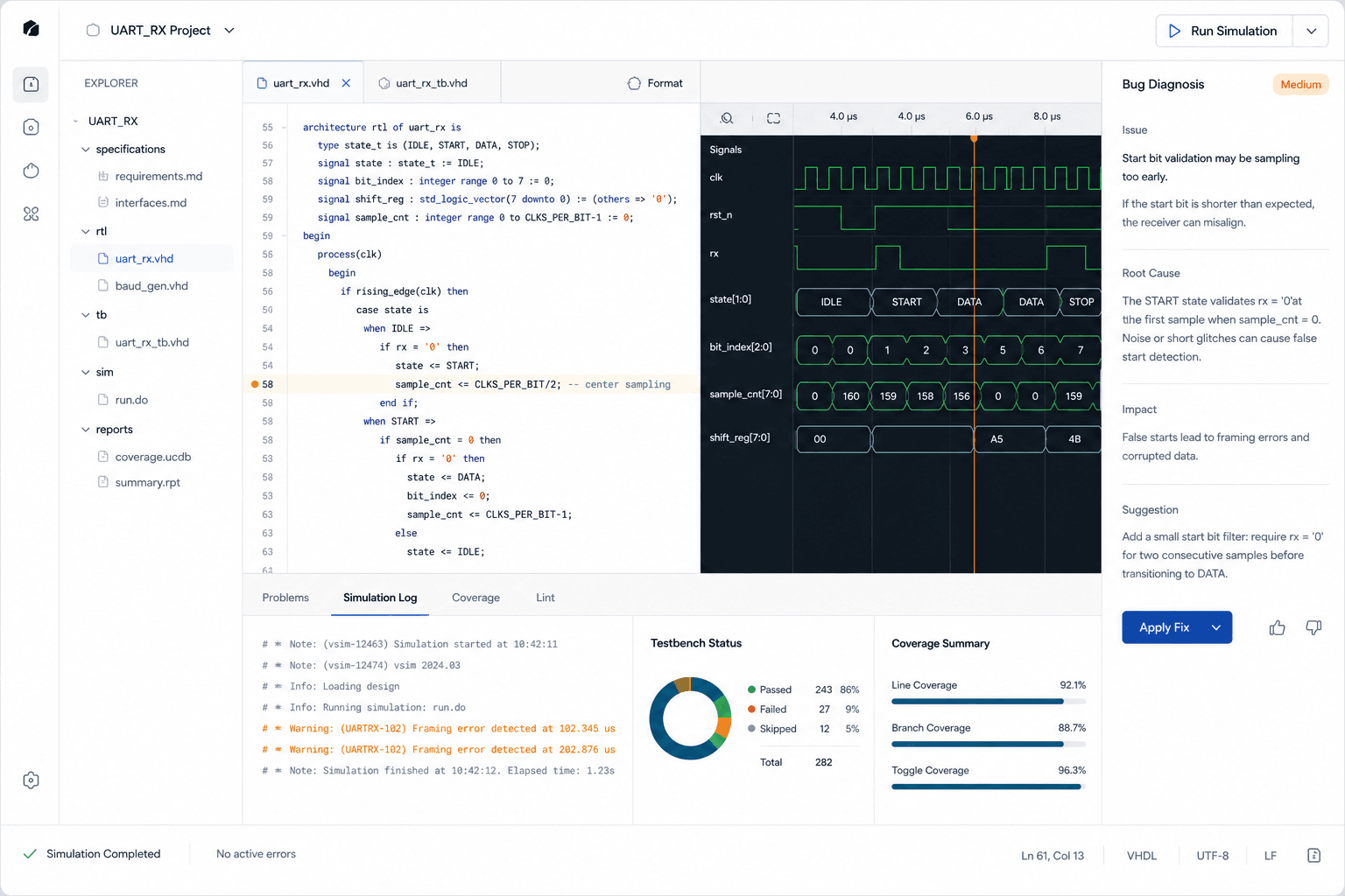 VerifAI main product interface